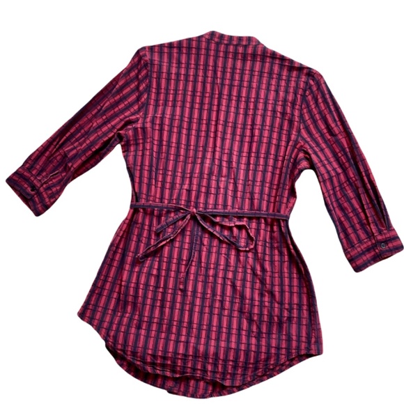 Urban Outfitters Red and Black Plaid Button Up Tunic Top - Picture 5 of 5